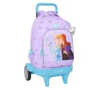 Frozen Spirit - Large Backpack with Wheels, Compact Evolution, Removable, Ideal for Children of Different Ages, Comfortable and Versatile, Quality and Resistance, 33 x 22 x 45 cm, lilac, M, Casual