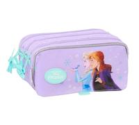 FROZEN SPIRIT - Triple Big Pencil Case, Children's Pencil Case, Ideal for School Age Children, Comfortable and Versatile, Quality and Resistance, 21.5 x 8 x 10 cm, lilac, M, Casual
