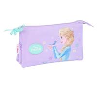 FROZEN SPIRIT - Triple Pencil Case, Children's Pencil Case, Ideal for School Age Children, Comfortable and Versatile, Quality and Resistance, 22 x 3 x 12 cm, lilac, M, Casual