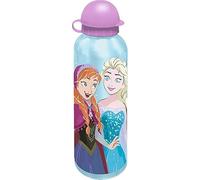 Frozen Sports Water Bottle for Girls 500ml Reusable Non-Spill BPA Free Aluminum Aqua Drinking Lightweight Leakproof KBT Disney Bottle, Ideal for Kids School Nursery Sports Picnic | 21cm