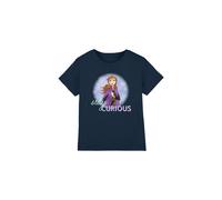 Frozen Stay Curious With Anna Kids T-Shirt Navy | Size: 5-6 Years frozen Navy 5-6 Years