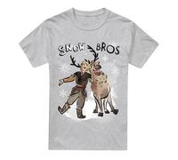 Frozen Sven & Kristoff Snow Bros T-Shirt Grey | Size: Small frozen Grey S