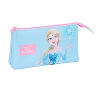 FROZEN - Triple Pencil Case, Children's Pencil Case, Ideal for School Age Children, Comfortable and Versatile, Quality and Resistance, 22 x 3 x 12 cm