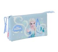 FROZEN - Triple Pencil Case, Children's Pencil Case, Ideal for School Age Children, Comfortable and Versatile, Quality and Resistance, 22 x 3 x 12 cm