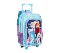 Frozen Trolley Bag Girls Kids Disney Frozen Premium Folding Trolley Hand Luggage Bag Backpack for School Travel Holidays Frozen Deluxe Trolley 41cm Foldable Frozen Trolley Carry-On Suitcase Children