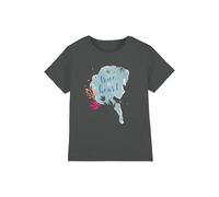 Frozen True at Heart Elsa Silhouette Girls T Shirt, Charcoal, 7-8 Years
