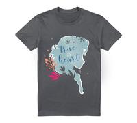 Frozen True At Heart Elsa Silhouette T-Shirt Charcoal | Size: Small frozen Charcoal S