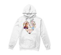 Frozen Valentine's Day Elsa, Anna, Sisters Connected By Love Hoodie White | Size: Small frozen White S