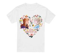 Frozen Valentine'S Day Elsa, Anna, Sisters Connected By Love T-Shirt White | Size: 2XL frozen White 2XL
