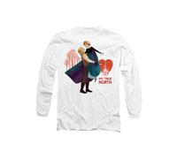 Frozen Valentine's Day Kristoff And Anna, My True North Long Sleeve T-Shirt, White Disney White XL