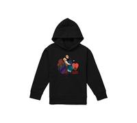 Frozen Valentine'S Day Kristoff And Anna, My True North Youth Kids Pull-Over Hoodie, Black Disney Black 9-11 Years