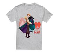 Frozen Valentine'S Day Kristoff & Anna, My True North T-Shirt Grey | Size: Medium frozen Grey M
