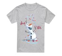 Frozen Valentine'S Day Love Is In The Air With Olaf T-Shirt Grey frozen Grey S