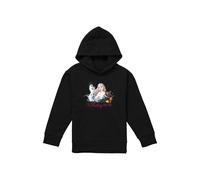Frozen Valentine'S Day Olaf, I'D Flurry For You Elsa Youth Kids Pull-Over Hoodie, Black Disney Black 9-11 Years