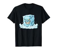 Frozen Villain Crazy Ice Cube Cartoon Face T-Shirt