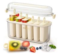 Frozora AquaSix - Premium 6-Mold Popsicle Maker Set (120ml Each) with Anti-Spill Lid, Easy Release Tray & Drip-Free Handles | BPA-Free Ice Pop Molds for Kids & Adults | COZYTO