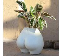 FROZZUR Body Plant Pot Butt Vase, Female Body Flower Pots with Drainage Holes, Resin Flower Planter Modern, Modern Design Boho Form Pieces, Artificial Faux Potted Flower for Home Decor Indoor Outdoor