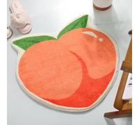 FROZZUR Peach Bath Mat Peachy Fruit Bathroom Rugs for Living Room and Bedroom, Non Slip Small Washable Rug Peach Bathroom Decor