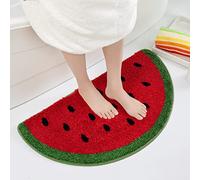 FROZZUR Watermelon Cute Bath Mat for Bathroom, Summer Welcome Mat Non Slip Fruit Shaped Washable Bathtub Rug Bathroom Tub Watermelon Kitchen Christmas Decor