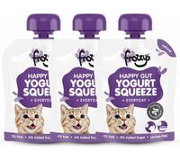 Frozzys Happy Gut Yogurt Squeeze Cat. Healthy, Lickable Cat Treat. Lactose-Free, 0% Fat, No Added Sugar Cat Milk Yoghurt. 3 X 85G