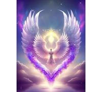 FrpDAdle DIY 5D Diamond Painting Kits for Adults/Kids Full Round Drill Diamond Painting Angel Wings Kit Pictures for Wall Decor,Home Decoration，25x35cm
