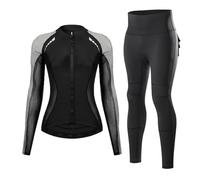 FRSGFCV Women's Mesh Motorcycle Riding Set - Jacket Pants with Removable CE Armor, Breathable Fabric, Reflective Strips YKK Zipper for Commute and Long Ride(Size:XL,Color:Dark gray)