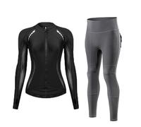 FRSGFCV Women's Mesh Motorcycle Riding Set - Jacket Pants with Removable CE Armor, Breathable Fabric, Reflective Strips YKK Zipper for Commute and Long Ride(Size:XL,Color:Blackish gray)