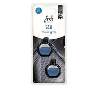 FRSH Scents FR9187 New Car x2 Mini Vent Clip Deluxe Diffuser Air Freshener - Lifespan of Upto 90 Days - Ideal for Any Sized Car Vent, Silver