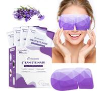 FRSHMORN Eye Mask for Sleeping, 16 Packs Steam Eye Mask Warm Compress for Eyes, Moist Heated Eye Masks for Women Men, Comfortable Sleep Mask for Home Spa, Office, Travel Essentials (Lavender)