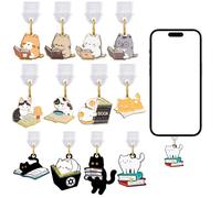 Frstem 12 Pcs Cat Dust Plug Charms, USB C Dust Cover Bling Type C Dust Charms Anti Dust Charging Port Cover Protector Pendants Accessories Compatible with Kindle,Most Type C Phone/Earphone
