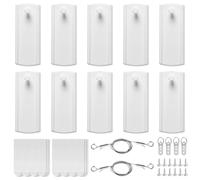 Frstem Universal Frame Hanger, Heavy Duty Picture Hangers,10 Picture Frame Hangers,24 Removable Adhesive Strips,2 Adjustable Frame Wire and 4 Pcs 3-Hole D Rings,Picture Hanging Hook for Home Decor