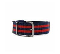 FRSWEQY Zulu Nylon Nato Watch Strap 20mm 22mm Watchband Fit For James Bond 007 Design Black/Red/Green Watch Band Use Skin-friendly Material(Navy red,22mm)