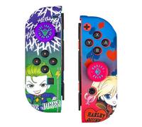FRTEC - Combo Pack Switch Joker and Harley Quinn, Compatible with Switch and OLED, Grips Protectors, Customization, Easy to Install