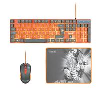 FR-TEC PC Dragon Ball Super PACK + Mouse + Mousepad keyboard Mouse included Gaming USB Grey, Orange