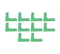 FRTHVB 10 PCS Tennis Court Line Boundary Markers, Right Angle Plane Landmark for Tennis Badminton Football Courts, Bright Color PVC Sports Field Markers (Green)