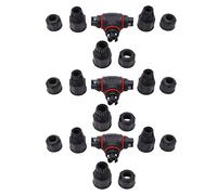 FRTHVB 3 Way Junction Box Connector 3 Pin IP68 Silicone Sealing Circle Cable Connector for LED Outdoor Lights, Street Lights and Underwater Applications