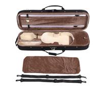 FRTHVB 4/4 Size Violin Box with Hygrometer, Hard Shell Violin Storage Case, High Density Foam Protection, Elegant Oxford Cloth Cover, Portable Handle and Shoulder Straps for 4/4 Violin Pr