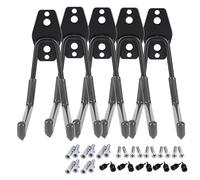 FRTHVB 5Pcs Wall Mounted Garage Hooks, Heavy Duty Garage Storage Hanger for Power Tools Ropes Shovels Bikes Hoses, Double Bike Storage Hook with Anti - Rust Coating, Load 15KG/33 (Black)