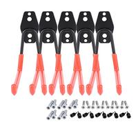 FRTHVB 5Pcs Wall Mounted Garage Hooks, Heavy Duty Garage Storage Hanger for Power Tools Ropes Shovels Bikes Hoses, Double Bike Storage Hook with Anti - Rust Coating, Load 15KG/33 (Orange)