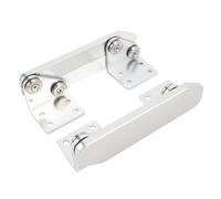 FRTHVB Boat Seat Mounting Hinge, Aluminum Alloy Folding Seat Hinge, Anti Pinch Design with Polished Finish for Yacht Pontoon Ship, 10mm+5mm Thickness CNC Machined Hinge for Luxury Boat Se