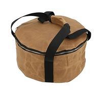 FRTHVB Dutch Pot Storage Bag, Cast Iron Pot Storage Bag, Waterproof Wear Resistant Dutch Oven Bag with Anti Collision Cotton, Portable Enamel Pot Bag for Outdoor Camping and Travel (Soil Color)