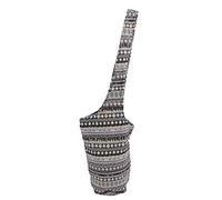 FRTHVB Yoga Mat Storage Bag, Oxford Cloth Yoga Mat Tote Carrier with Large Pocket, Lightweight Durable Sling Bag for Women Gym Fitness Beach Travel (Nordic Black and White)