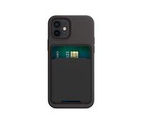 FRTMA Magnetic Card Holder Compatible with iPhone 12/Pro/Max/Mini, Silicone Sleeve Magnetic Wallet Case for MagSafe, (Black)