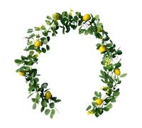 FRTmvg Artificial Lemon Garland - Realistic Foam Lemons & Cloth Leaves - Spring/Summer Decor for Doors, Weddings, Cafés - Indoor/Outdoor Use (Length: 2.00m)