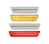 FRTRGVUVXP Side Marker Lights Front Red Rear Side Fender Reflector For Dodge For Challenger 2008-2014(4pcs Rear Clear)