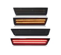 FRTRGVUVXP Side Marker Lights Front Red Rear Side Fender Reflector For Dodge For Challenger 2008-2014(4pcs Rear Black)