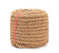 frtzal Jute Rope (30mm X 50ft), 30mm Thick Twisted Manila Ropes,Tug of War Rope, Natural Heavy Duty Hemp Rope for Swing Bed, Crafts, Railing, Tug of War, Home Decorating (50ft, 30mm)
