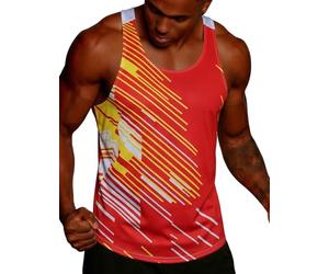 frueo 1 Pack Gym Vest Men Quick Dry Y-Back Muscle Tank Top T5110 OY 2XL