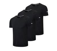 frueo Men's 3 Pack Workout Shirts Quick Dry Moisture Wicking Short Sleeve Mesh Athletic T-Shirts, 0520 3*black, XXXXL