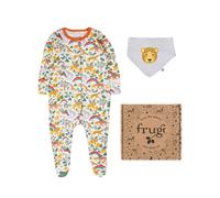 Frugi 2pc Pure Cotton Safari Print Gift Set (0-12 Mths) White